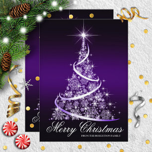 Sparkle Tree Elegant Christmas Card
