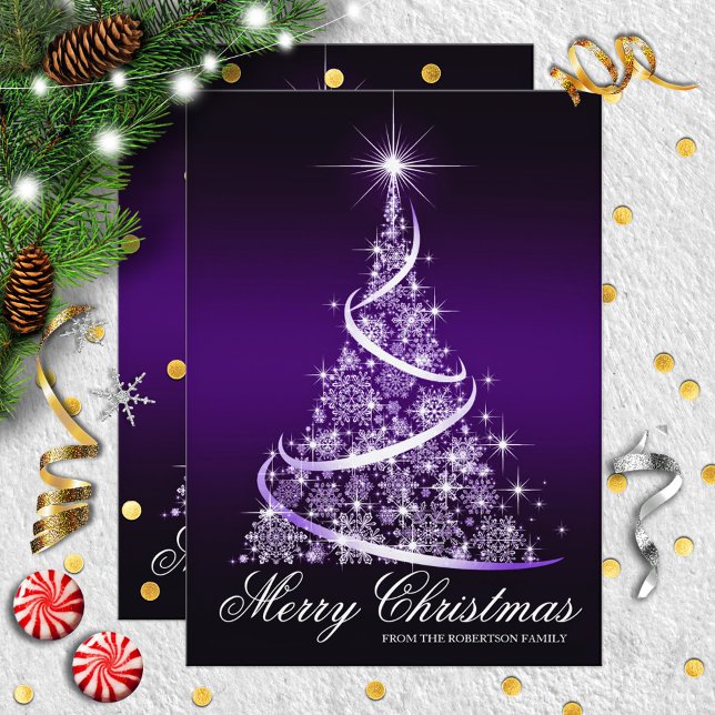 Sparkle Tree Elegant Christmas Card (Creator Uploaded)
