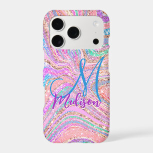 Sparkle unicorn rainbow girly marbling art