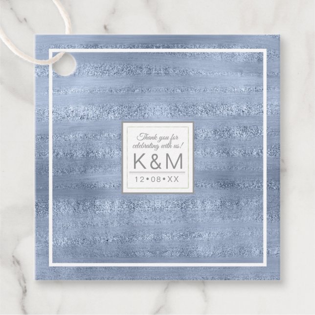 Sparkle Wedding Blue ID515 Favour Tags (Front)