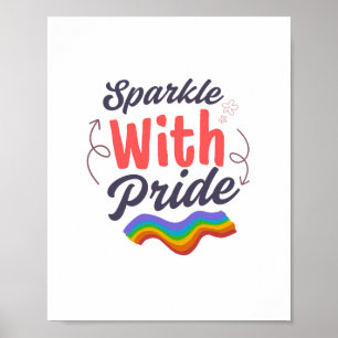 Sparkle with Pride - Bold Pride Rainbow  Poster 