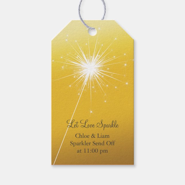 Sparkler Gold Gift Tag (Front)