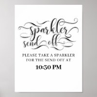 Sparkler Send Off Time Wedding Sign