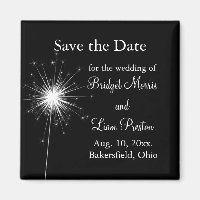 Sparkler Wedding Save the Date (black)