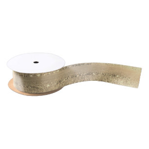 Sparkles - Brush Strokes Lt Rose Gold Faux Glitter Satin Ribbon