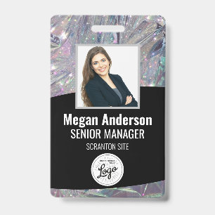 Sparkles Cute Employee Photo ID Badge