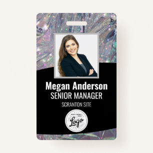 Sparkles Cute Employee Photo ID Badge