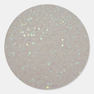 Sparkles & Glitter - Pastel Cream White Classic Round Sticker