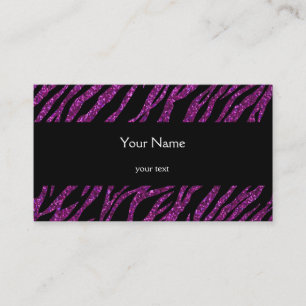 Sparkles & Glitter zebra print Business Card
