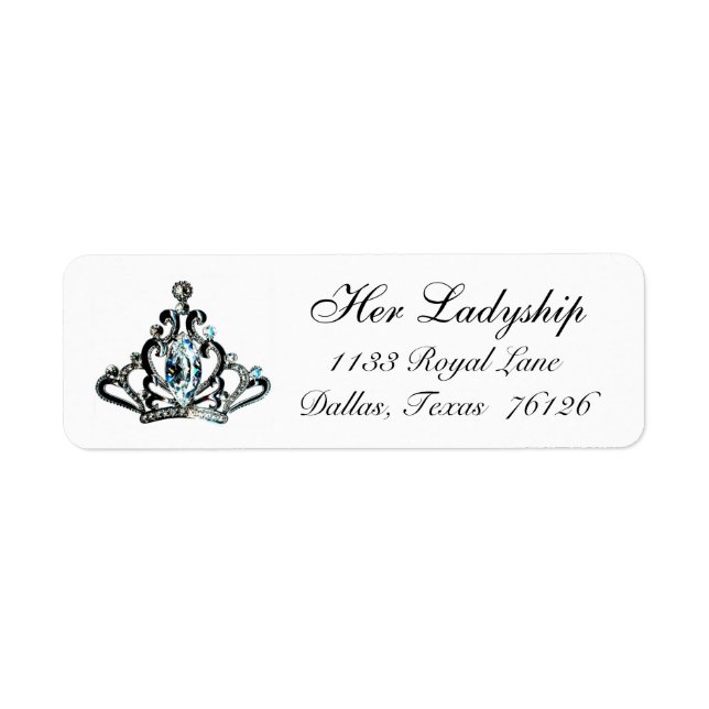 Sparkles of a Tiara Return Address Labels (Front)