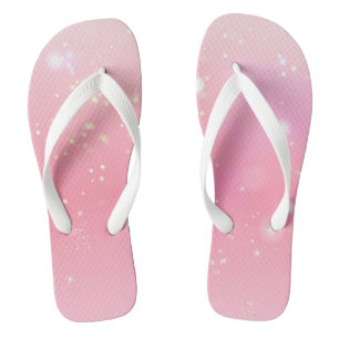 Sparkles on a Stylish Pastel Pink Background Jandals
