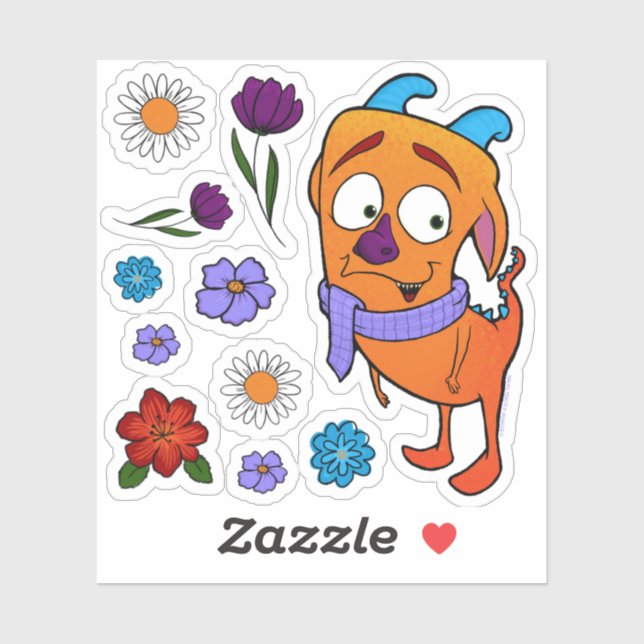 Sparkles the monster, sticker (Sheet)