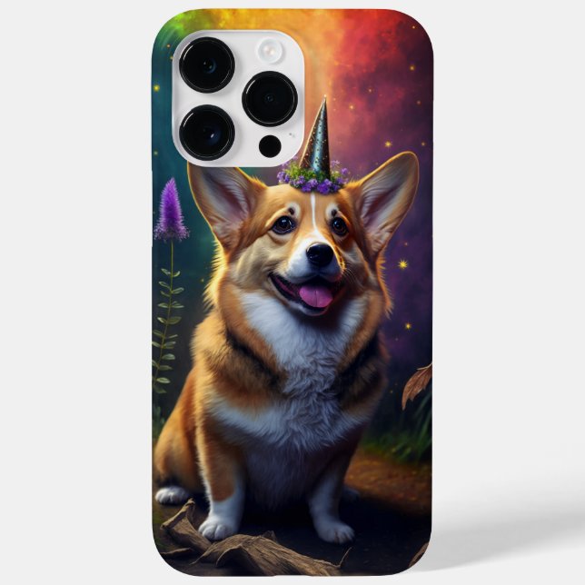 Sparkles the Unicorn Corgi - Rainbow iPhone Case (Back)