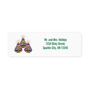 Sparkling Abstract Christmas Trees Design