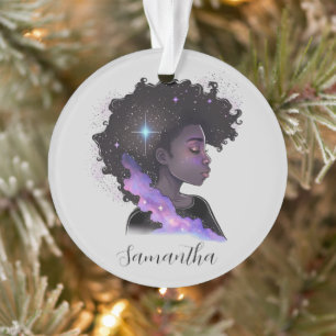 Sparkling Afro Woman Ornament