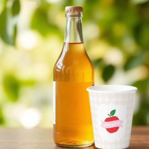Sparkling Apple Cider Girls Birthday Paper Cups