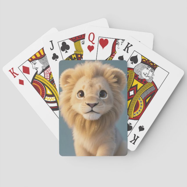 Sparkling Baby Lion King Playing Cards (Back)