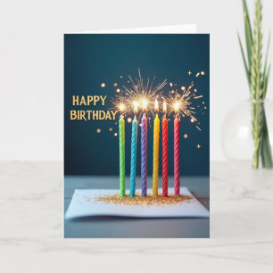 Sparkling Birthday Flame Card
