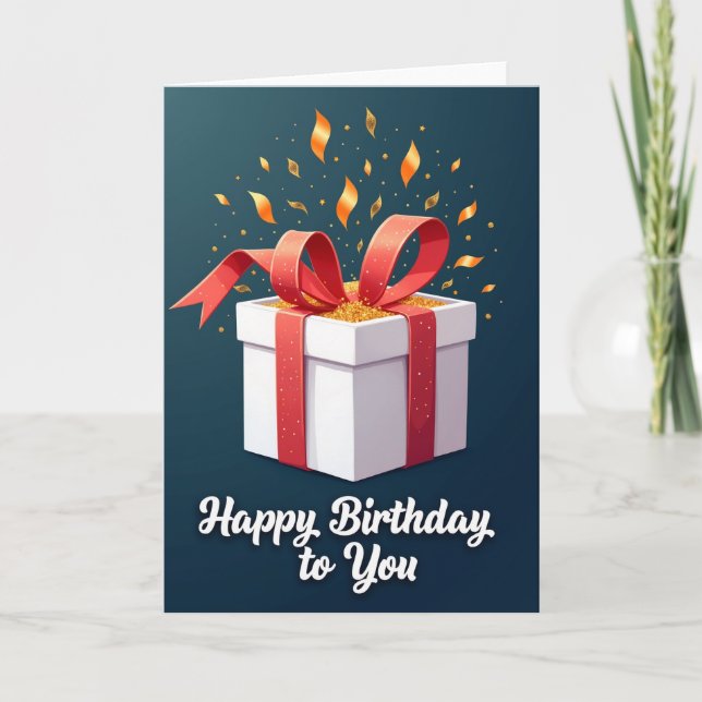 Sparkling Birthday Gift Card (Front)