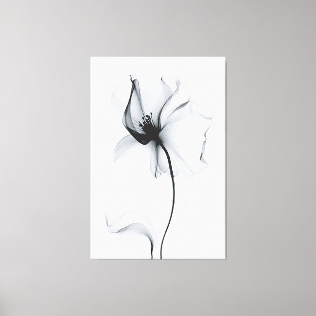 Sparkling Blossom: Nature's Radiant Reflection Canvas Print (Front)