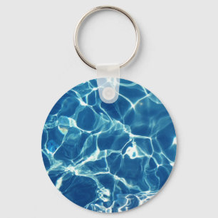Sparkling Blue Water Key Ring