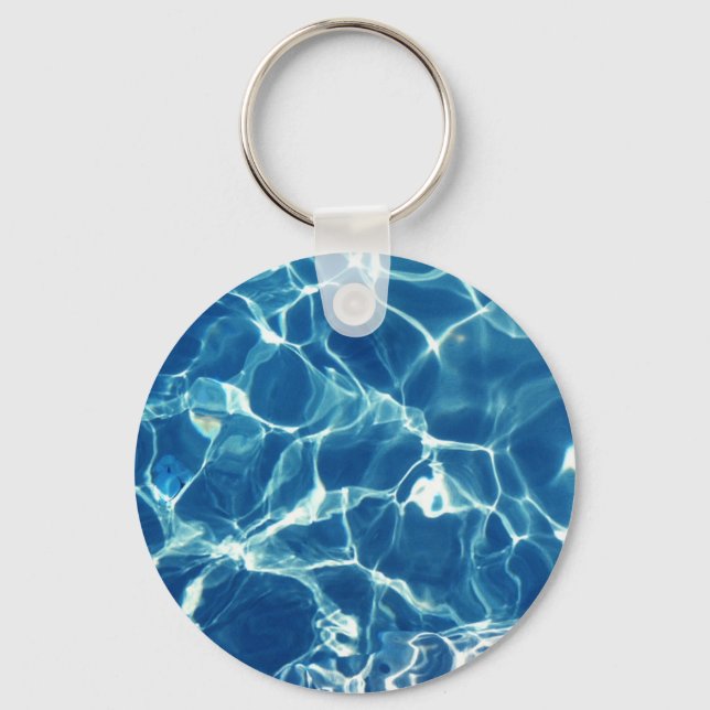 Sparkling Blue Water Key Ring (Front)