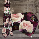 Sparkling Blush Bordeaux Desdemona Roses Wedding Tie<br><div class="desc">A sparkling blush pink and deep raspberry pink red bordeaux watercolor-painted floral wedding neck tie featuring blush pink Desdemona roses in bloom with burgundy peonies.</div>