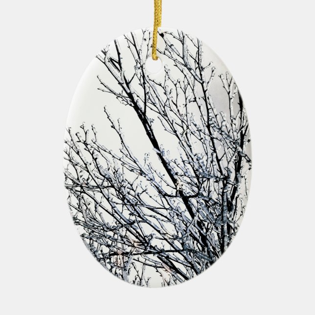 Sparkling Branches Ceramic Tree Decoration (Front)