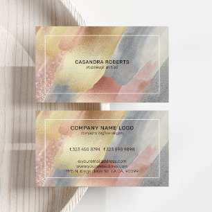 Sparkling brushstrokes composition 2 business card