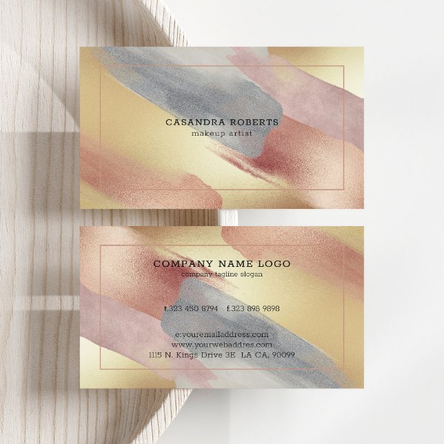 Sparkling brushstrokes modern background business card (Creator Uploaded)