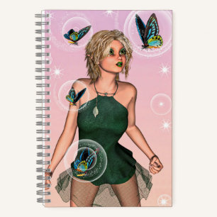 Sparkling Butterfly Fairy Fantasy Art Notebook