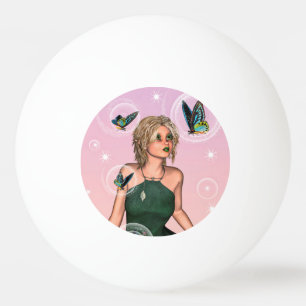 Sparkling Butterfly Fairy Fantasy Art Ping Pong Ball