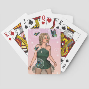 Sparkling Butterfly Fairy Fantasy Art Playing Cards