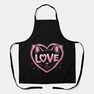 Sparkling Cat Love Apron