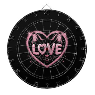 Sparkling Cat Love Dartboard