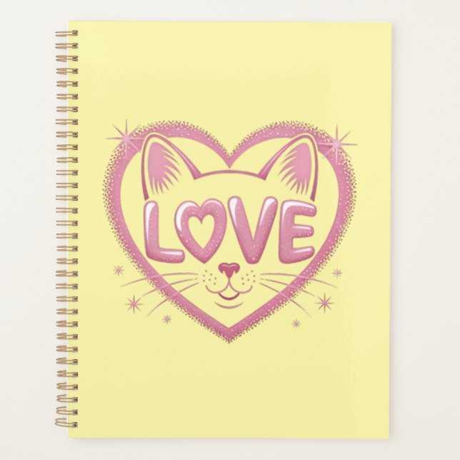 Sparkling Cat Love Planner (Front)