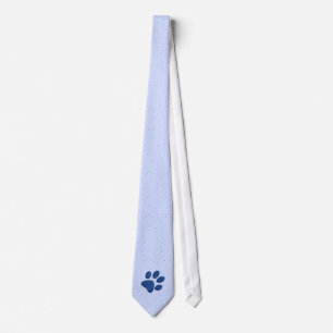sparkling cat paw print - blue tie