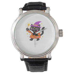 Sparkling Celestial Kitty Witch Classic T-Shirt Watch