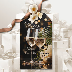 Sparkling Cheers Festive Wedding Gift Tag