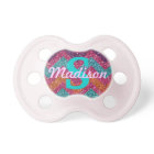 Sparkling Chevron Personalised Baby Girl Pacifier