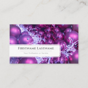 Sparkling Christmas balls festive Event Managers Business Card
