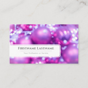 Sparkling Christmas balls festive Event Managers Business Card