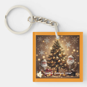 "Sparkling Christmas Joy" Key Ring