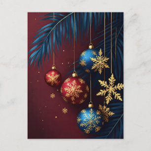 ❄️ Sparkling Christmas Ornament Beauty 🎄 Festive Postcard