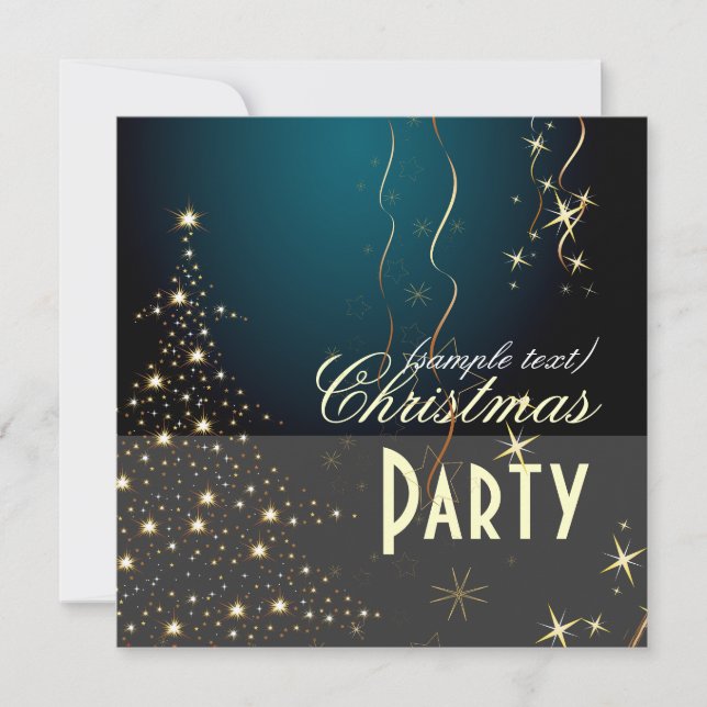 Sparkling Christmas Tree / Party invitations (Front)