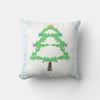 Sparkling Christmas Tree Throw Cushion