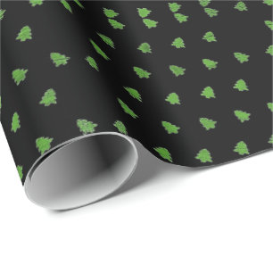 Sparkling Christmas Trees Wrapping Paper