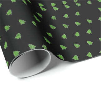Sparkling Christmas Trees Wrapping Paper