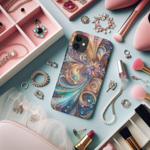 Sparkling Colourful Abstract Art Nouveau  Case-Mate iPhone Case