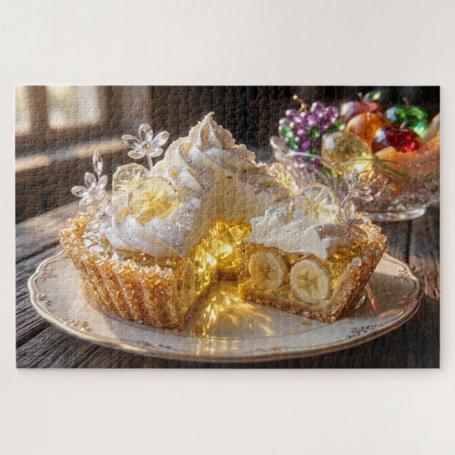 Sparkling Crystal Banana Cream Pie  Jigsaw Puzzle (Horizontal)